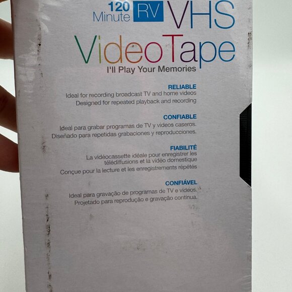 Memorex 120 Minute RV 6-Hour Blank VHS Tapes T-120 PG Pack of 5 NEW Sealed - Picture 5 of 10